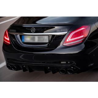 Tylny dyfuzor z końcówkami wydechu (Design C43) Mercedes C-class W205 2014-2021 zdjęcia 1