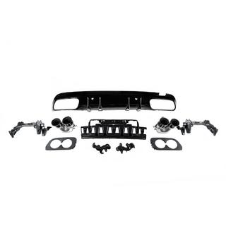 Tylny dyfuzor z końcówkami wydechu (Design C43) Mercedes C-class W205 2014-2021 zdjęcia 2