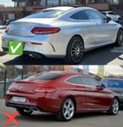 Mercedes C-class W205 2014-2021 Tylny dyfuzor z końcówkami wydechu (do Coupe Design AMG43) zdjęcia 2