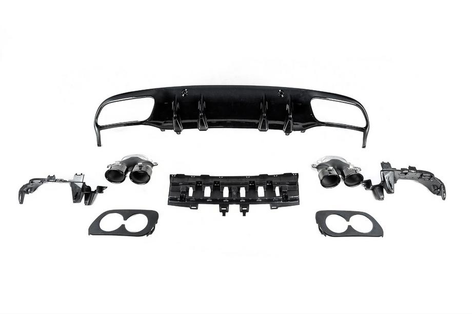 Mercedes C-class W205 2014-2021 Tylny dyfuzor z końcówkami wydechu (do Coupe Design AMG43) Zdjęcia 3