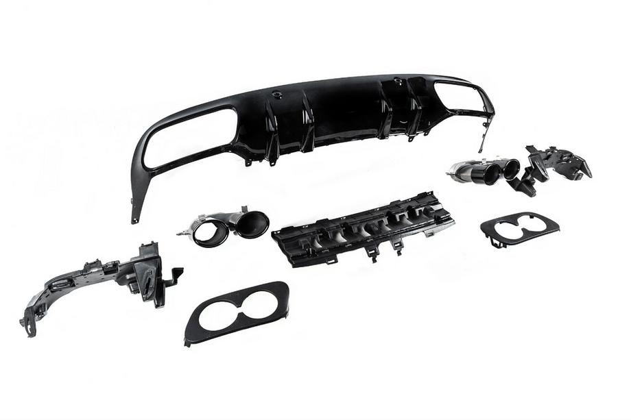 Mercedes C-class W205 2014-2021 Tylny dyfuzor z końcówkami wydechu (do Coupe Design AMG43) Zdjęcia 5