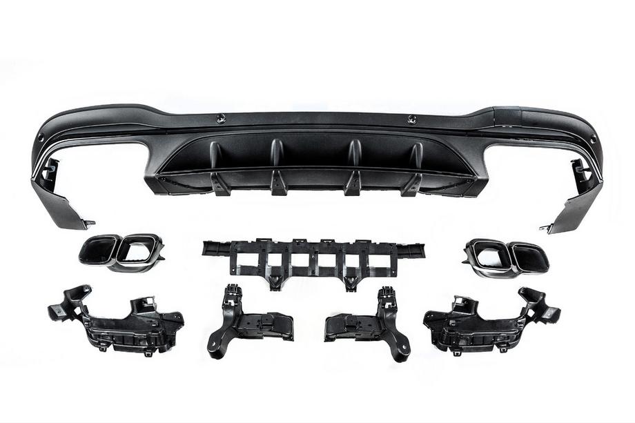 Mercedes GLC X253 2015-2022 Tylny dyfuzor z końcówkami Black (Design AMG63) Zdjęcia 4