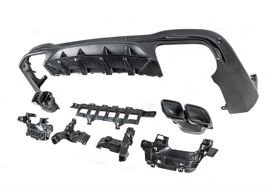Mercedes GLC X253 2015-2022 Tylny dyfuzor z końcówkami Black (Design AMG63) Zdjęcia 5