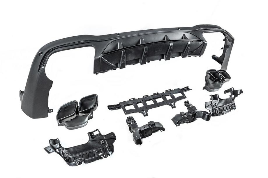 Mercedes GLC X253 2015-2022 Tylny dyfuzor z końcówkami Black (Design AMG63) Zdjęcia 6