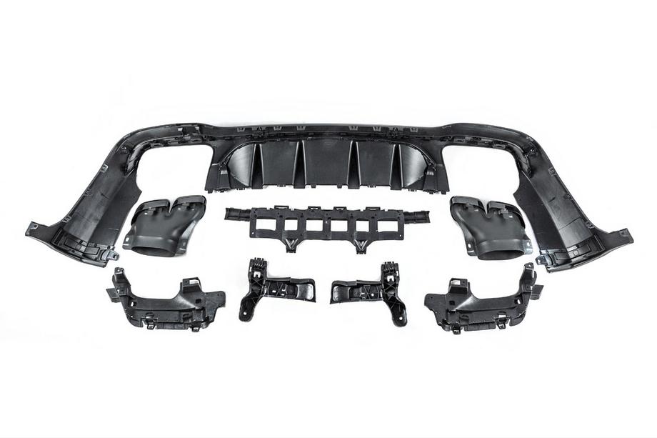 Mercedes GLC X253 2015-2022 Tylny dyfuzor z końcówkami Black (Design AMG63) Zdjęcia 7