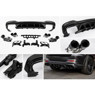 Tylny dyfuzor z końcówkami wydechu (Design AMG43) Mercedes GLC X253 2015-2022 zdjęcia 1