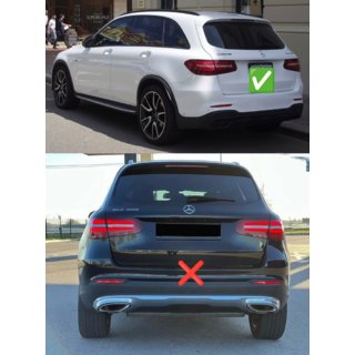 Tylny dyfuzor z końcówkami wydechu (Design AMG43) Mercedes GLC X253 2015-2022 zdjęcia 4