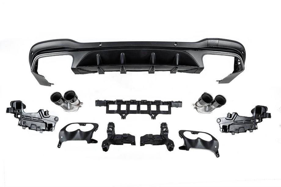 Mercedes GLC X253 2015-2022 Tylny dyfuzor z końcówkami wydechu (Design AMG43) Zdjęcia 3