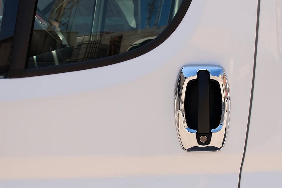 Opel Movano 2021- Nakładki na Klamek Chromowane (Stal Nierdzewna) Nakładki wokół klamek (4 szt.) Zdjęcia 2