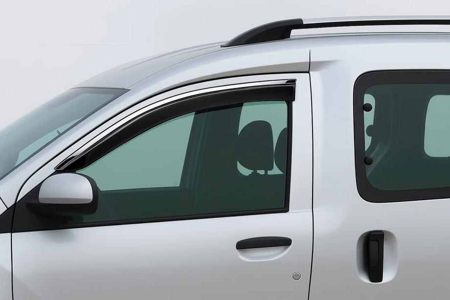 Renault Dokker 2013-2022 Deflektory szyb z chromowaną listwą Niken Luxury (2 szt.) Image