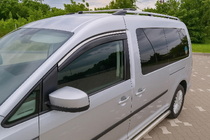 Volkswagen Caddy 2015-2020 Deflektory szyb z chromowaną listwą Niken Luxury (2 szt.) zdjęcia 4