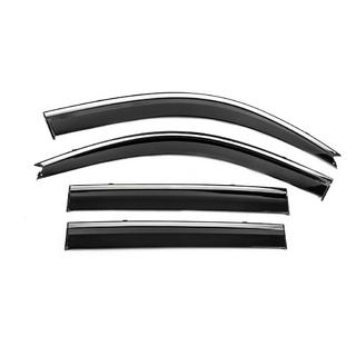 Deflektory szyb z chromowaną listwą Niken Luxury (4 szt.) Toyota Land Cruiser Prado 120 2002-2009 zdjęcia 2