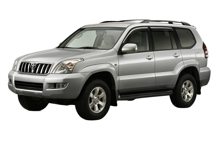 Toyota Land Cruiser Prado 120 2002-2009 Deflektory szyb z chromowaną listwą Niken Luxury (4 szt.) Image