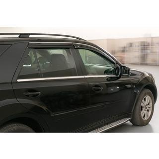 Deflektory szyb z chromowaną listwą Niken Luxury (4 szt.) Mercedes ML W164 2005-2011 zdjęcia 3