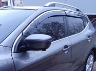 Nissan Qashqai 2014-2021 Deflektory szyb z chromowaną listwą Niken Luxury (4 szt.) zdjęcia 1