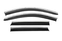 Nissan Qashqai 2014-2021 Deflektory szyb z chromowaną listwą Niken Luxury (4 szt.) zdjęcia 2