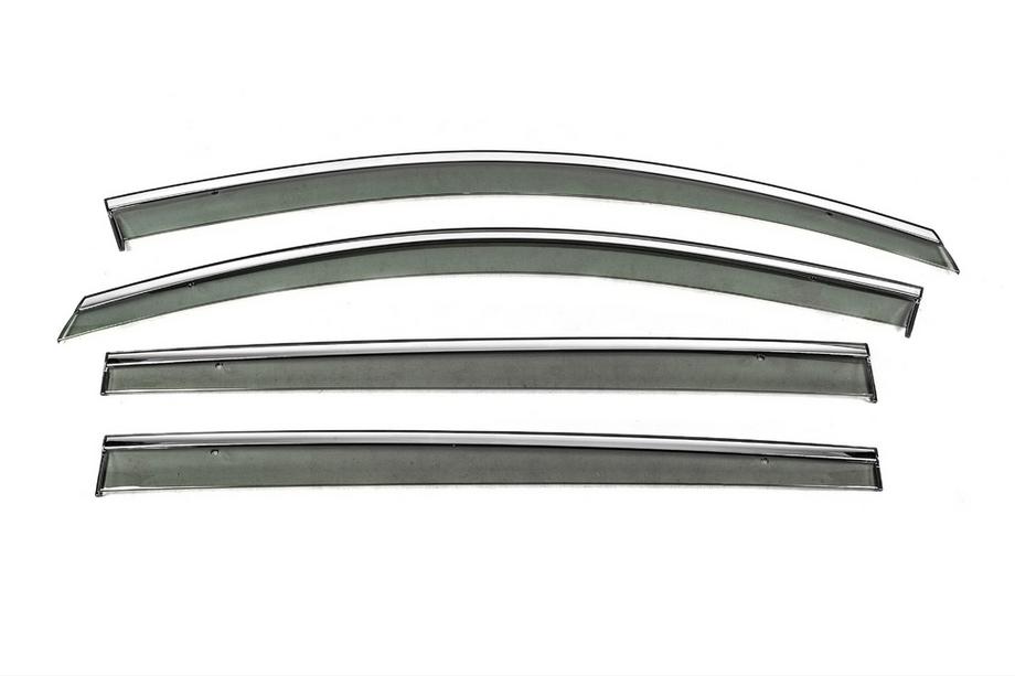 Volkswagen Touran 2003-2010 Deflektory szyb z chromowaną listwą Niken Luxury (4 szt.) Zdjęcia 1