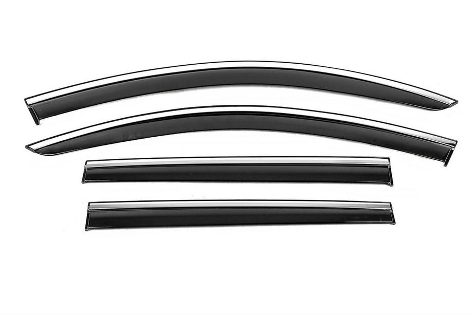 Volkswagen Passat B6 2006-2012 Deflektory szyb z chromowaną listwą Niken Luxury (SW, 4 szt.) Zdjęcia 1