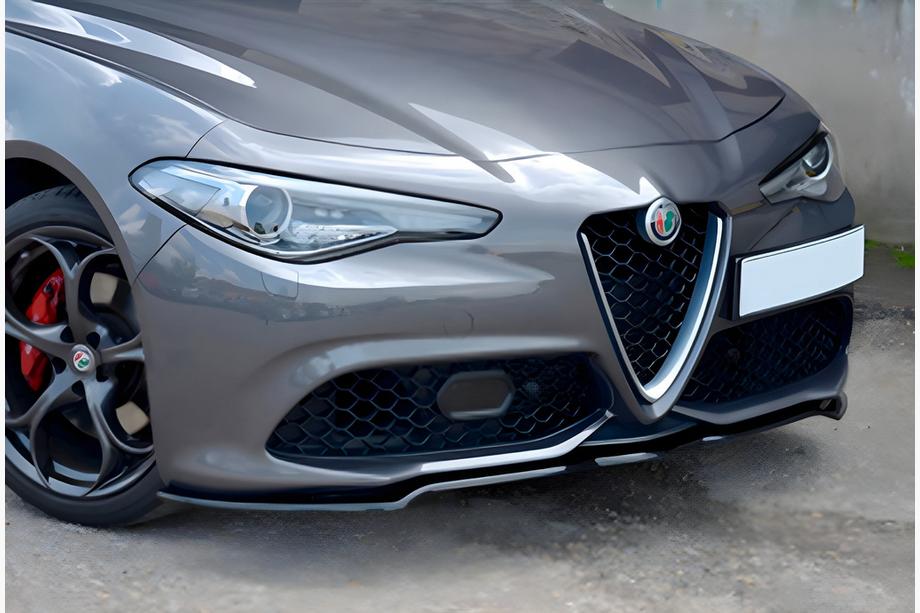 Alfa Romeo Giulia 2016-2022 Przedni splitter DPT (2016-2019, Czarny Połysk) Zdjęcia 1