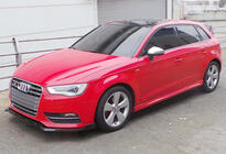 Audi A3 2012-2020 Dokładka lip przedniego zderzaka DPT V-3 (Sedan/HB, czarny połysk) zdjęcia 5