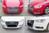 Audi A3 2012-2020 Dokładka lip przedniego zderzaka DPT V-3 (Sedan/HB, czarny połysk) zdjęcia 1