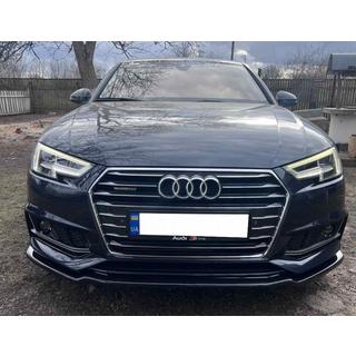 Przednia dokładka zderzaka (lip) DPT V-1 (do S-Line, 2015-2019, czarny połysk) Audi A4 B9 2015-2024 zdjęcia 4