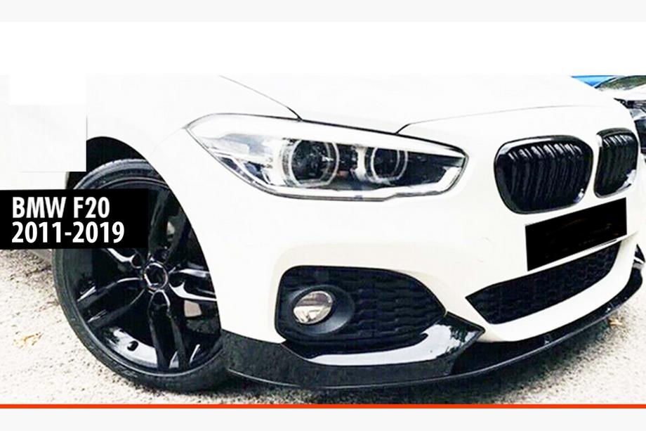 BMW 1 Series F20/F21 2011-2019 Przedni splitter DPT V-2 (do M Performance, czarny połysk, 4 szt.) Image