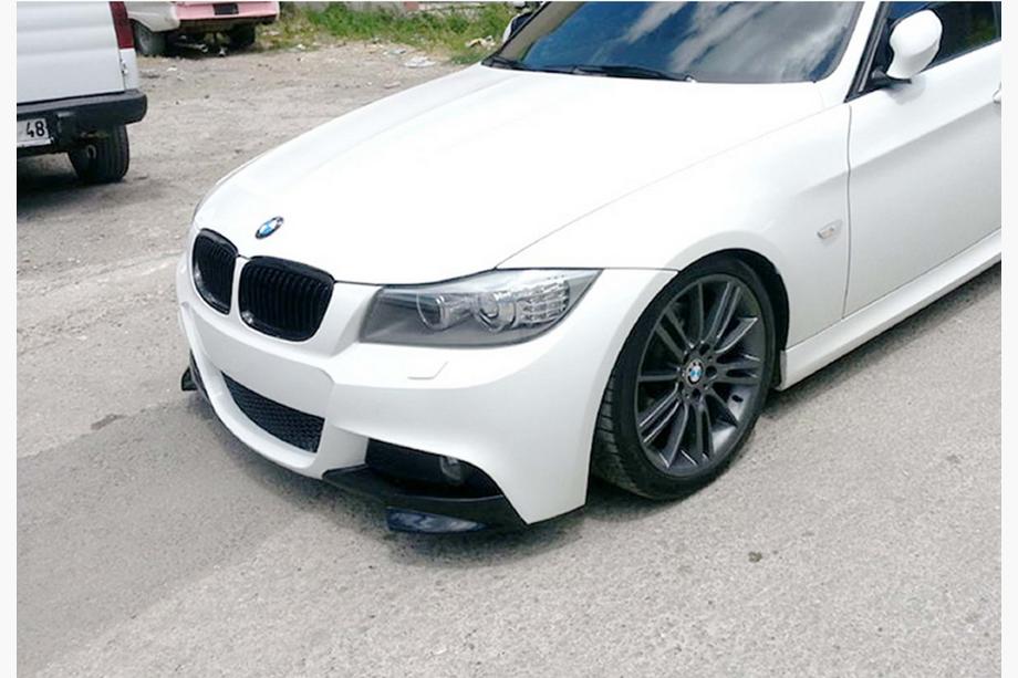 BMW 3 Series E90/E91 2005-2011 Nakładki Front Flap DPT (do E90 M-Sport 2008-2011, Czarny Połysk, 2 szt.) Zdjęcia 1