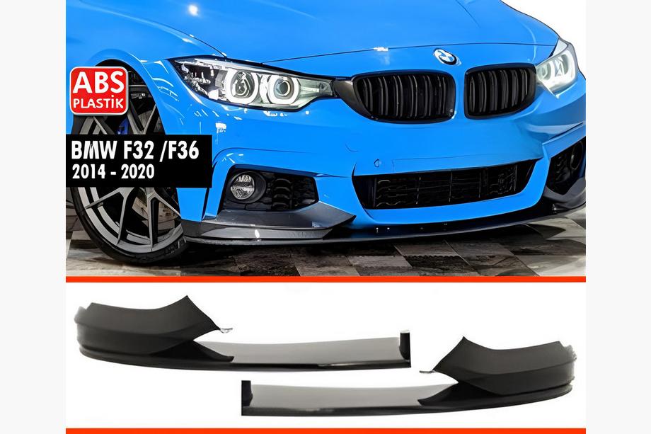 BMW 4 Series F32/F33/F36 2012-2020 Przedni splitter DPT V-4 (do M Technic, Czarny Połysk) Image