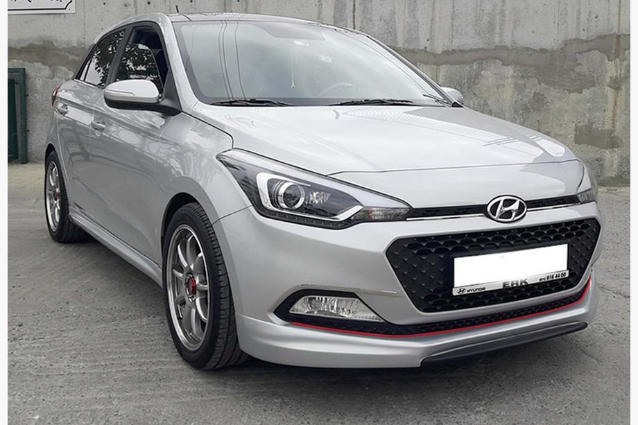 Hyundai I-20 2014-2020 Przedni splitter DPT (Czarny Połysk) Image