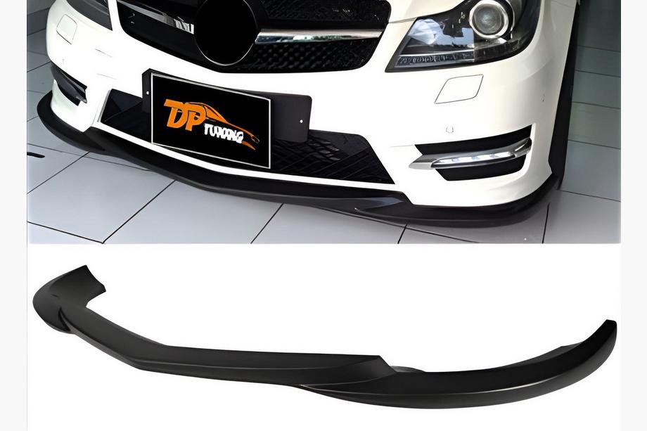 Mercedes C-class W204 2007-2015 Nakładka na Zderzak Przedni DPT V2 (2011-2015, Czarny Połysk) Zdjęcia 1