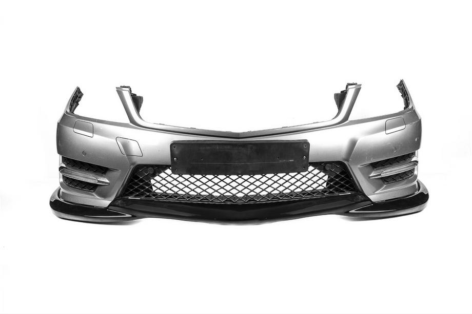 Mercedes C-class W204 2007-2015 Nakładka na Zderzak Przedni DPT V2 (2011-2015, Czarny Połysk) Zdjęcia 3