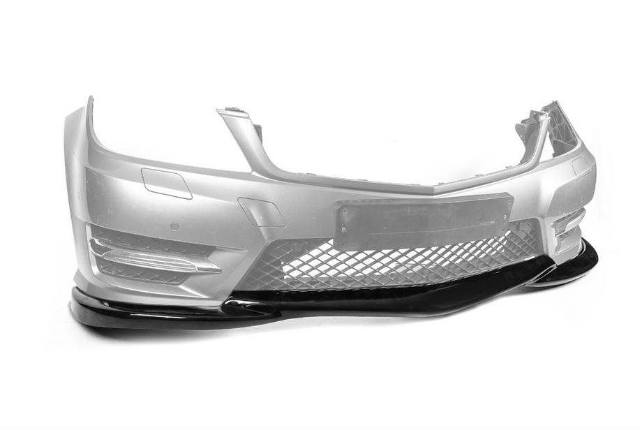 Mercedes C-class W204 2007-2015 Nakładka na Zderzak Przedni DPT V2 (2011-2015, Czarny Połysk) Zdjęcia 5