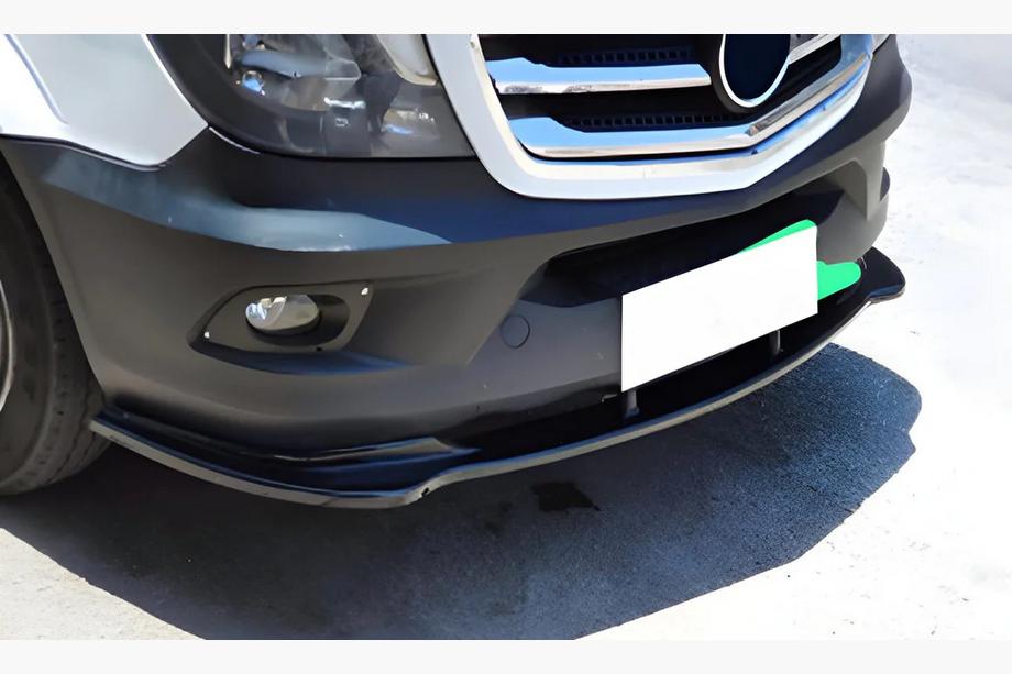 Mercedes Sprinter W906 2006–2018 Przedni splitter DPT (Czarny Połysk) Zdjęcia 1