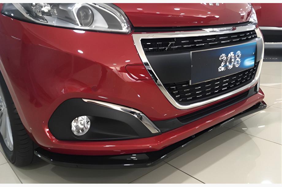 Peugeot 208 2012-2019 Przedni splitter DPT (Czarny Połysk) Zdjęcia 1