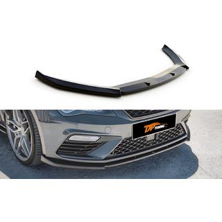 Przedni Lip DPT (2017-2020, Czarny Połysk) Seat Leon 2013-2020
