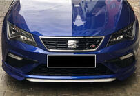 Seat Leon 2013-2020 Przedni splitter DPT V-1 (2017-2020, Czarny Połysk) zdjęcia 2