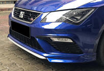 Seat Leon 2013-2020 Przedni splitter DPT V-1 (2017-2020, Czarny Połysk) zdjęcia 3