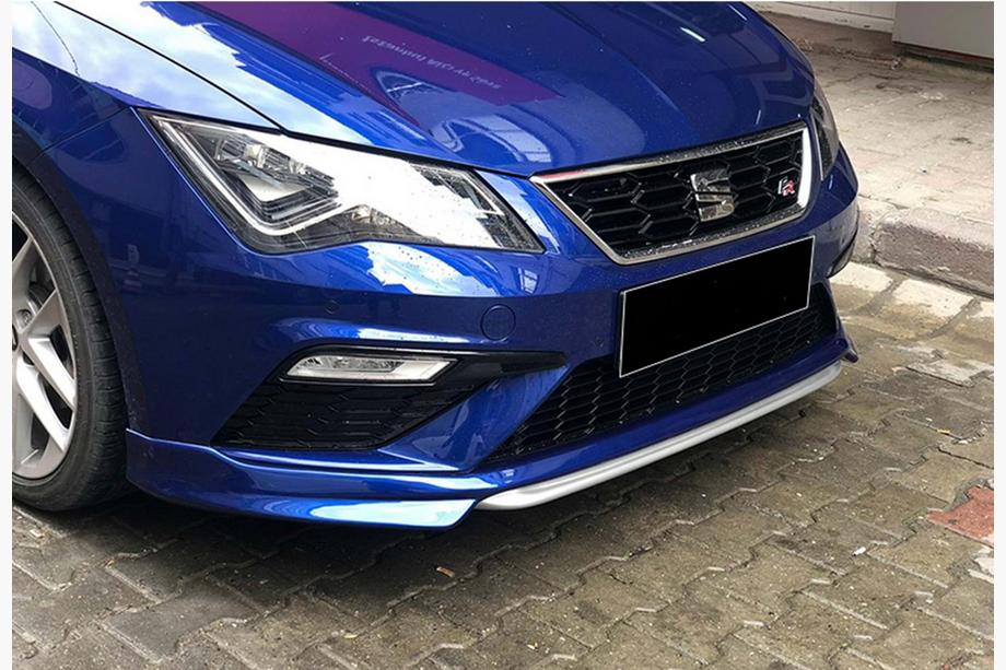 Seat Leon 2013-2020 Przedni splitter DPT V-1 (2017-2020, Czarny Połysk) Image