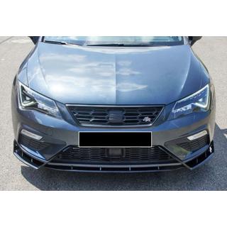 Przedni splitter DPT V-3 (2017-2020, Czarny Połysk) Seat Leon 2013-2020 zdjęcia 3