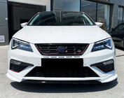 Seat Leon 2013-2020 Przedni splitter DPT V-3 (2013-2016, Czarny Połysk) zdjęcia 2