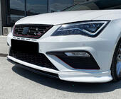 Seat Leon 2013-2020 Przedni splitter DPT V-3 (2013-2016, Czarny Połysk) zdjęcia 1