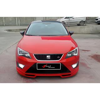 Przedni splitter DPT V-4 (2013-2016, Czarny Połysk) Seat Leon 2013-2020