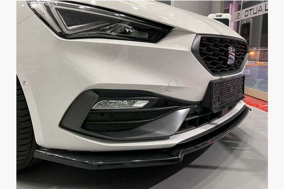 Seat Leon 2020- Przedni splitter DPT V-2 (Czarny Połysk) Image