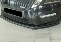 Skoda Octavia III A7 2013-2019 Przedni splitter DPT V-2 (2017-2019 RS, Czarny Połysk) zdjęcia 3