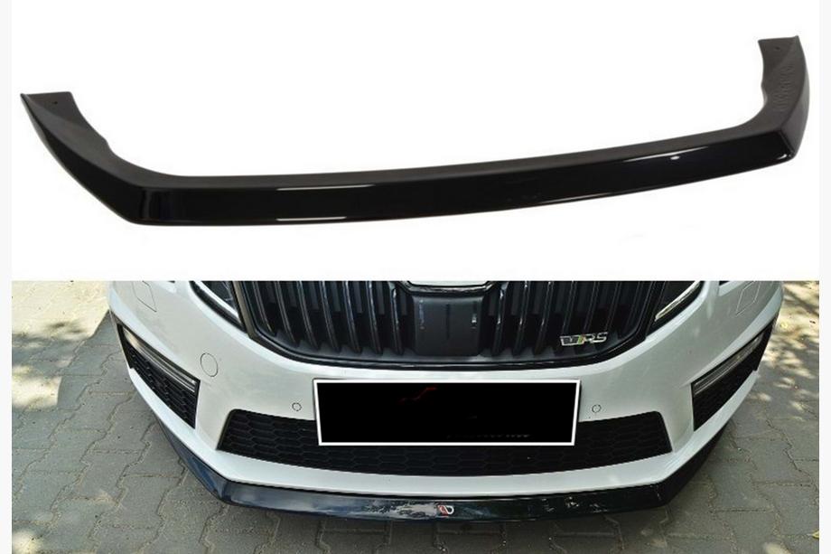 Skoda Octavia III A7 2013-2019 Przedni splitter DPT V-3 (2013-2017 RS, Czarny Połysk) Image