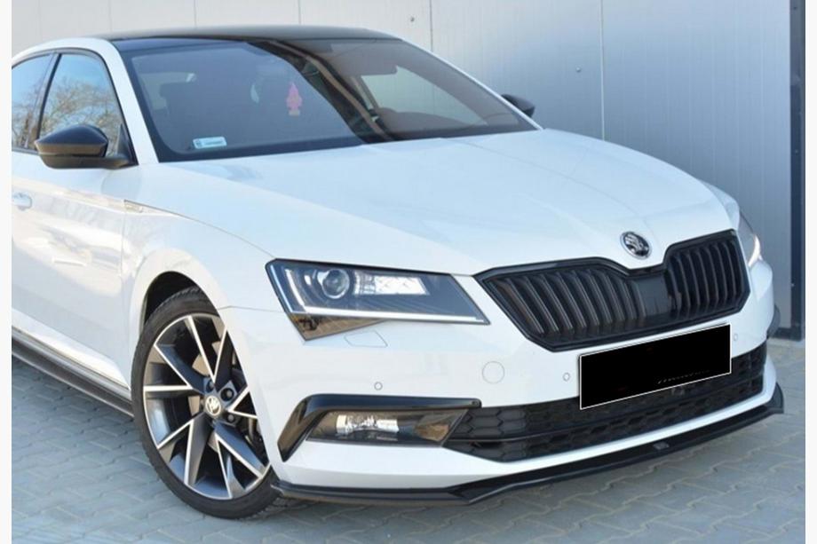 Skoda Superb 2015-2024 Przedni splitter DPT V-2 (2015-2020, Czarny Połysk) Zdjęcia 6