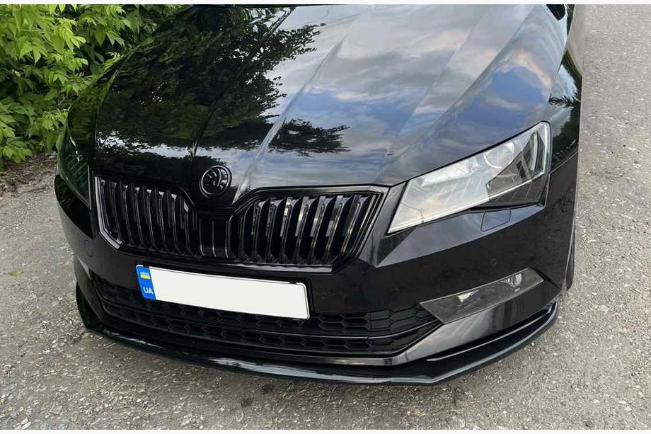 Skoda Superb 2015-2024 Przedni splitter DPT V-2 (2015-2020, Czarny Połysk) Zdjęcia 14