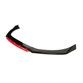 Uniwersalna dokładka przedniego zderzaka Lip DPT Red V-2 (ABS, czarny połysk) zdjęcia 3