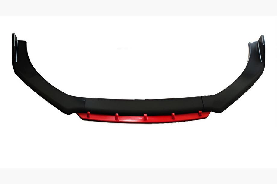 Uniwersalna dokładka przedniego zderzaka Lip DPT Red V-2 (ABS, czarny połysk) Image